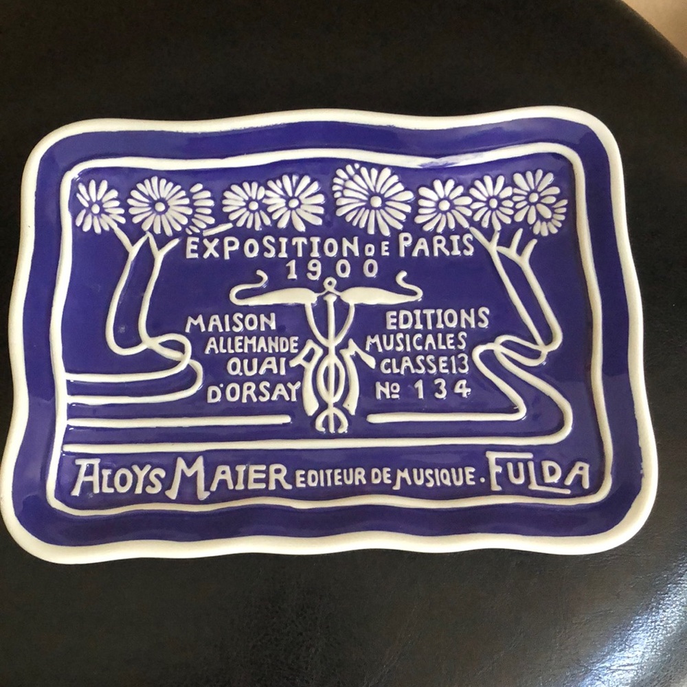 California Pantry Ceramic Paris 1900 Exposition Tray